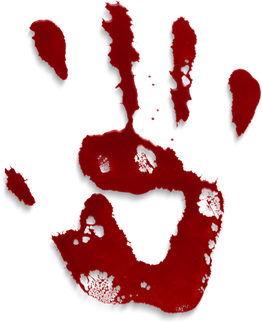 Bloody Handprint Cutout